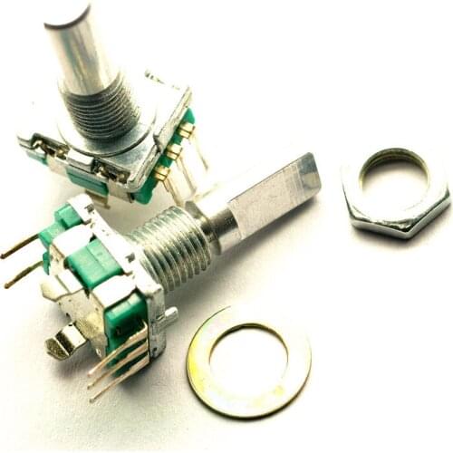 Rotary Encoder Code Switch EC11 Audio Digital Potentiometer with Switch Handle Length 20mm 10pcs