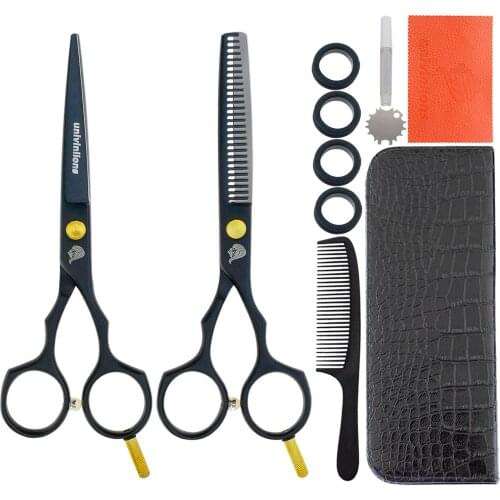 Univinlions 5.5" Professional Hairdressing Scissors Barber Shears Japanese Steel Hair Scissors Barber Accessories Styling Tools