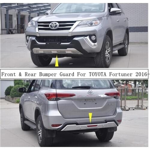 For TOYOTA Fortuner 2016-2021 Front & Rear Bumper Guard Plate Protector Anti-impact High Quality Auto Accessories