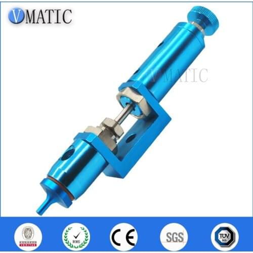 High Quality Small Valve Quality Needle Off Dispensing Valve / Blue Color Glue Dispense Nozzle Valve