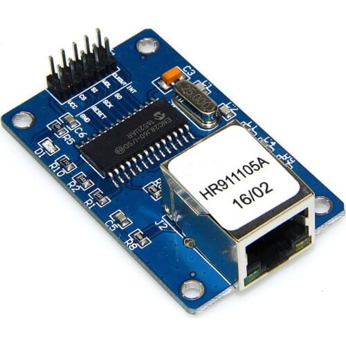 ENC28J60 LAN Ethernet Network Board Module 25MHZ Crystal AVR 51 LPC STM32 3.3V