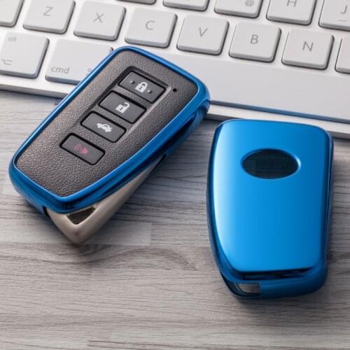 Blue Key Cover Fob Case TPU Smart Protective for Lexus GS RC IS ES NX RX 200 300 350