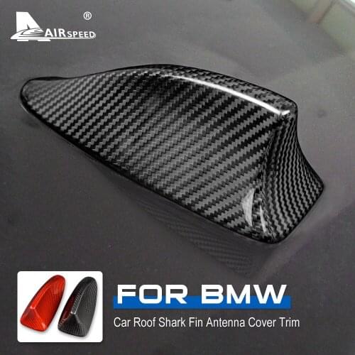 AIRSPEED for BMW 5 7 Series F10 F18 520d 528i 535i F01 F20 F04 Accessories Real Carbon Fiber Car Shark Fin Antenna Cover Trim