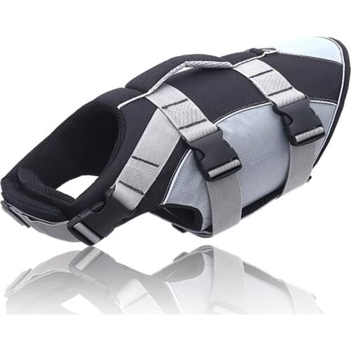 Summer Pet Oxford Cloth Dog Life Jacket Solid Colors Lightweight Breathable Durable Dogs Life Vest Safety Clothes Swimming Suit