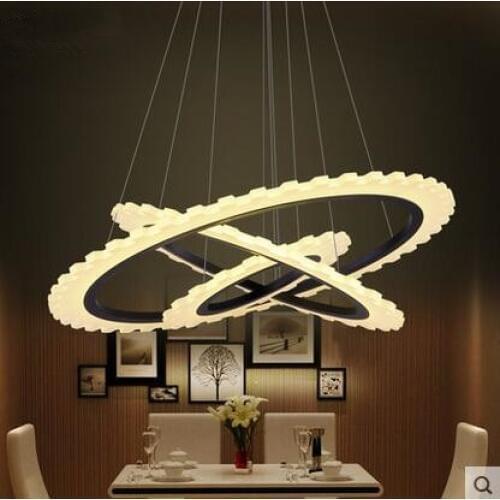 LED 3 light gear pendant light Sitting room dining-room personality round acrylic pendant lamp 110-220V LED light