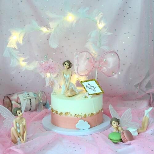 Big Pink Bowknot Cake Topper Little Princess Birthday Sweet Supplies Girl Birthday Party Brithday Cake Decor Baking Cake Topper