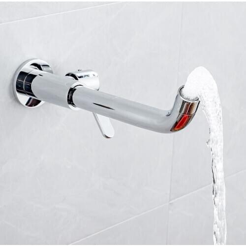 G1/2" Wall-mounted Extended Swivel Mop Pool Faucet Garden Outdoor Water Modern Kitchen Bathroom Faucet