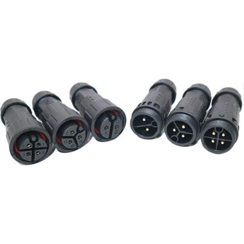 IP68 Assembled Waterproof Electrical Cable Connector Plug Socket Connectors 2 3 4 5 6 7 8 9 10 11 12 Pins M19 Male Female Plugs