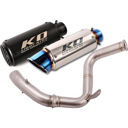 For KTM Duke 390 125 250 RC390 2017-2021 Exhaust Pipe Motorcycle Sli-on Mid Link Tube 51mm Muffler Escape Removable DB Killer