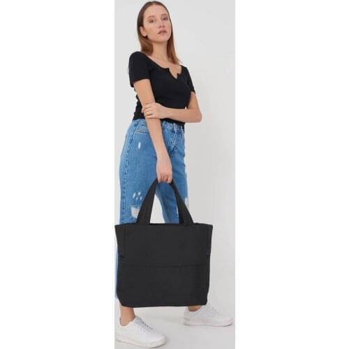 Womens Black Shoulder Bags Fashion Design Casual Wide Modern