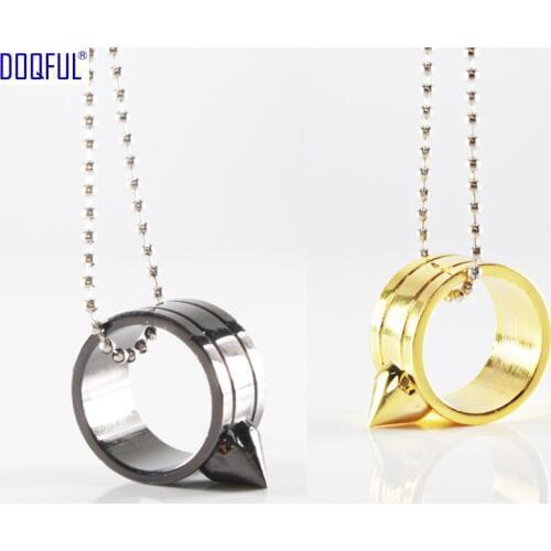 100pcs/lot EDC Tactical Protective Ornament Self Defense Finger Ring Bead Chain Necklace Coldplay Glass Breaker Safety Survival