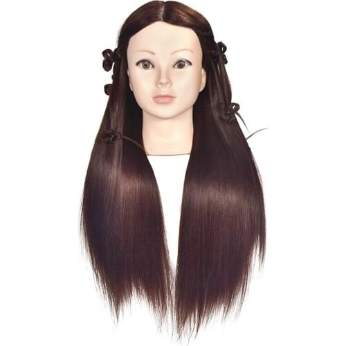 Bolihair 26 inch Training Head Mannequin Brown Hair For Hairdressing Training Head Dummy Heads Mannequin Training Head for Sale