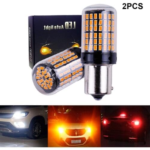2x 3014 144smd CanBus S25 1156 BA15S P21W LED BAY15D BAU15S PY21W lamp T20 LED 7440 W21W W21/5W led Bulbs For Turn Signal Light