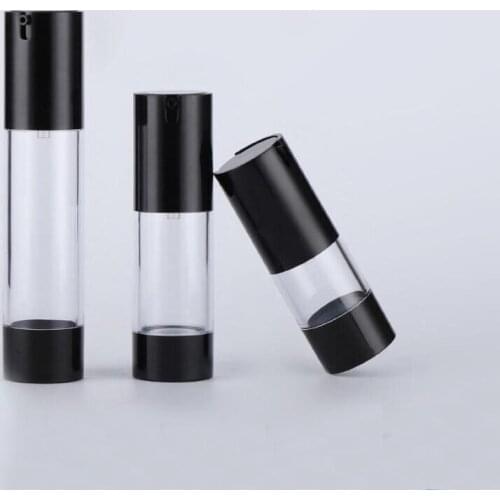 30ml clear airless black vacuum pump lotion bottle lotion emulsion eye serum essence hyaluronic skin care cosmetic packing