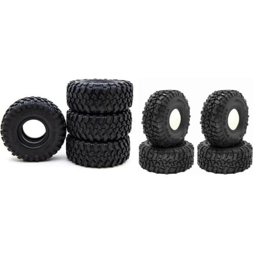 4PCS 120MM 1.9Inch Rubber Tyres Wheel Tires For Axial SCX10 90046 AXI03007 & 4PCS 118Mm Rubber 1.9 Inch Wheel Tire Tyre