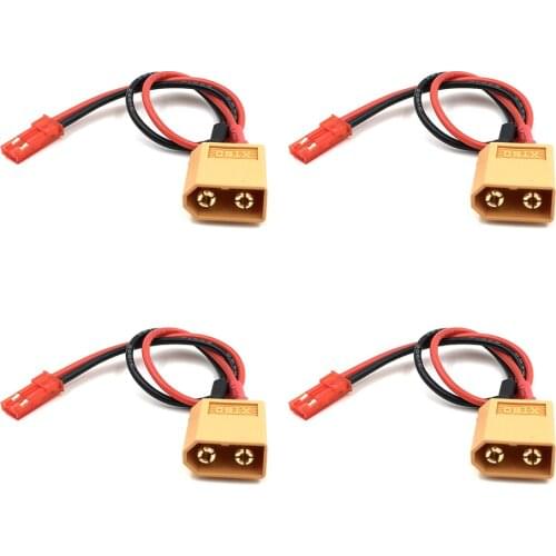 4PCS XT60 to JST in-line power adapter XT60 plug male To JST female Soft Silicone Wire 20AWG Cable 150mm for RC