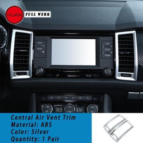 ABS Car Styling Central Upper Side Air Vent Outlet Trim Frame Air Conditioner Decoration Cover for Skoda Kodiaq Interior Mouldin