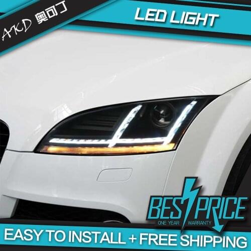 AKD Car Styling Head Lamp for Audi TT Headlights 2006-2012 TT Headlight LED DRL Signal Lamp Hid Bi Xenon Auto Accessories