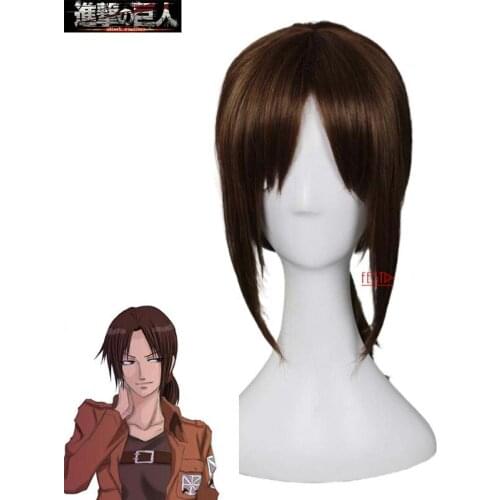Anime Attack on Titan Ymir Cosplay Aurgelmir Medium Brown Wig + Free Wig Cap Synthetic Hair Halloween Party Props Girls Women