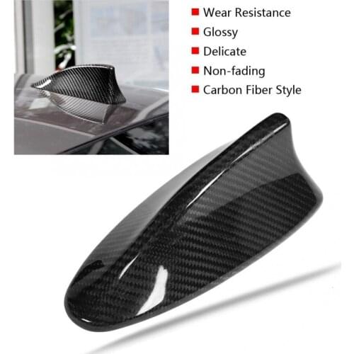 Car Carbon Fiber Antenna Shark Fin Cover Trim for BMW F10 F11 F18 F01 F02 M5 2011