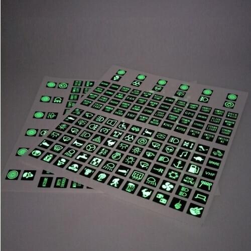 Car Sticker Window Button Circuit Panel Decal Truck Instrument Decoration Rocker Switch Label PVC Luminous Decals Car Styling