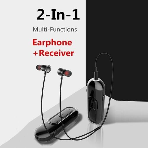 Wireless Headset Headphone Earphone with Clip Microphone Earbuds , IPX5 Dailylife Waterproof