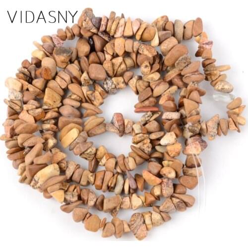 Irregular Picture Jaspers Natural Stone Chip Beads For Jewelry Making 3-5-8-12mm Freeform Beads Diy Necklace Bracelet 16