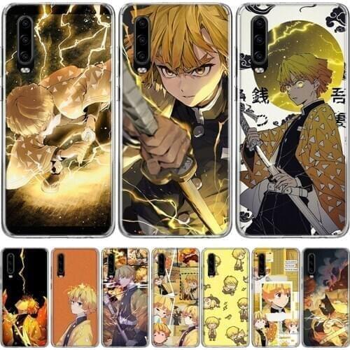 Demon Slayer Agatsuma Zenitsu Phone Case for Huawei P40 P30 P20 Mate 30 20 10 Pro P10 Lite P Smart Z + 2019 Gift Coque Cover Cap