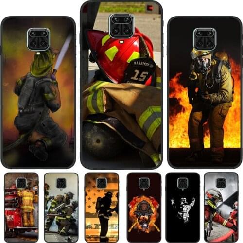 Fireman Firefighter For Xiaomi Redmi Note 10 Pro 8T 9S Note 7 8 9 Pro Case For Redmi K40 9C 9A 9T Back Cover