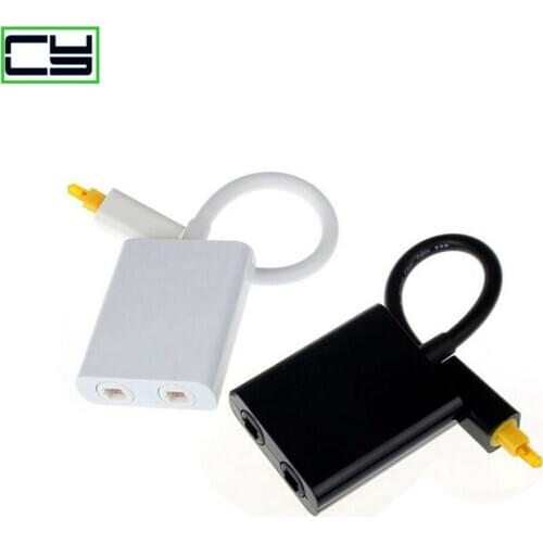 Digital SPDIF Optical Audio Splitter 2 Way Toslink Splitter Adapter 1 input 2 Output SPDIF Optical Cable Splitter Hub for CD DVD