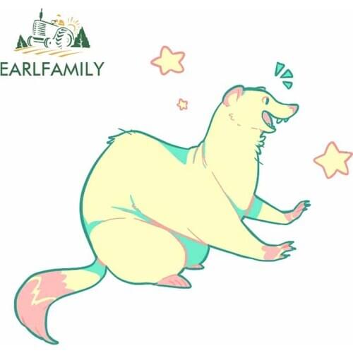 EARLFAMILY 13cm x 11.5cm For Ferret Motorcycle Car Stickers DIY Decal Occlusion Scratch Car Accessories For JDM SUV RV