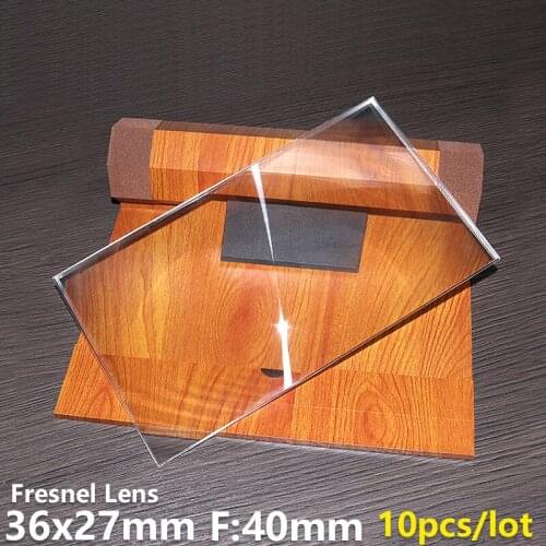 Fresnel lens 36x27mm F40mm 10pcs 3X magnification Adjusting beam DIY projector Stage lights Spotlight led light Customizable