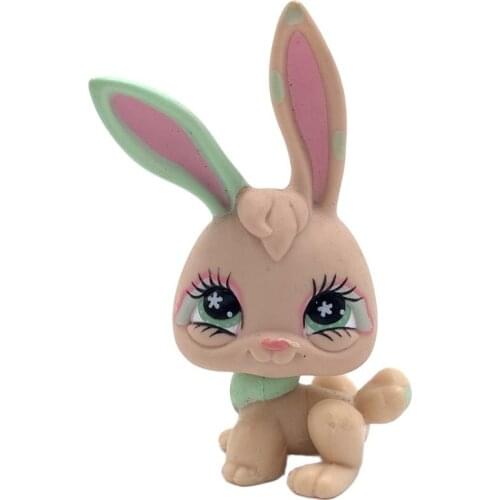 LPS CAT Old animal pet shop toys rabbit with green eyes cute anime figure lovely present for boys and gifts