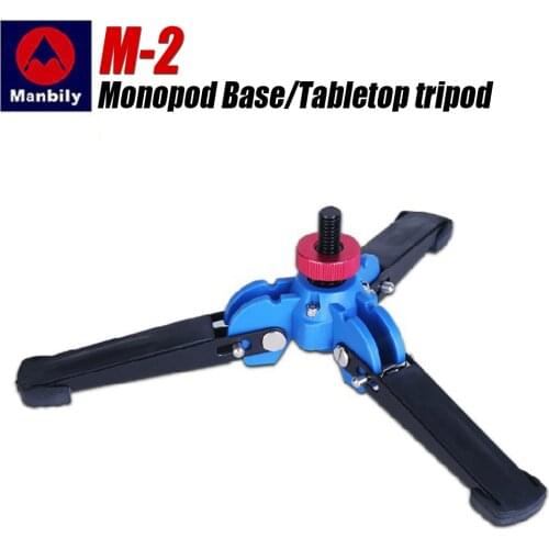 Manbily M-2 Mini Tabletop Tripod Monopod Stand Base Support for Video Monopod DSLR Camera Tripod Head Cellphone with 3/8" Screw