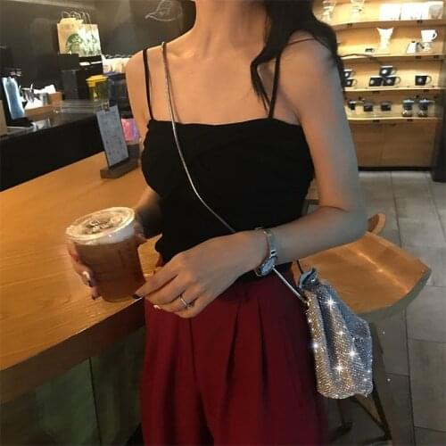 Tank Top Base Small Camisole Female Jacket Summer New Style Knitted Thin Chic Hong Kong Style Jacket