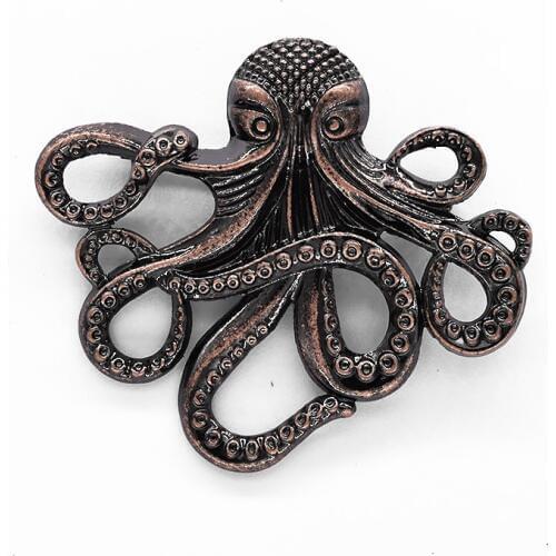 Antique copper Brooch Octopus Pin brooches C2563