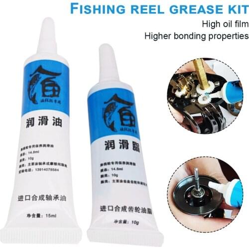 Fishing Reel Lubricant Set Lube Oil and Lube Grease Fishing Reel Bearing Gear Maintenance Baitcasting Spinning Reel Lubricant