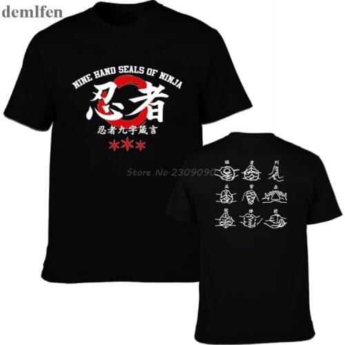 New Japan Samurai T Shirt Men Shotokan Karate Bujinkan Dojo Pro Wrestling Shinobi T-shirt Tops Ninjutsu Kanji Shirts Cotton Tees