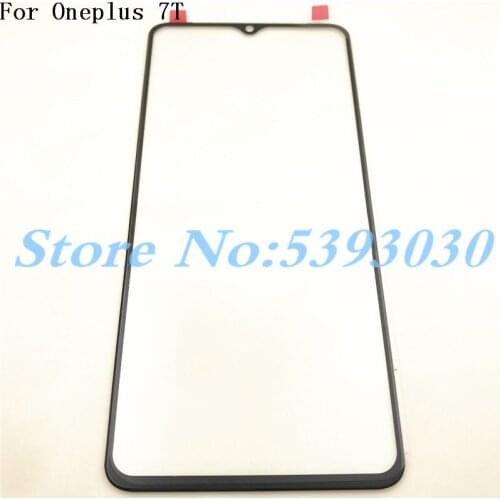 Original For Oneplus 7T 7 T A7010 A 7010 Front Outer Glass Lens Repair Touch Screen Outer Glass (without Flex cable)