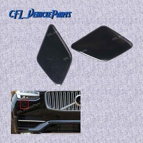 Pair Left Right Front Bumper Headlight Washer Nozzle Cover Cap Unpainted 39875254 39875253 For Volvo XC90 2007-2014