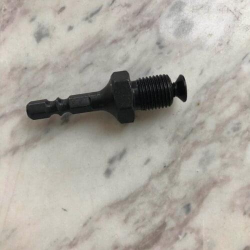 Hexagonal 1/4" 6.35mm Hex Shank Adapter to 1/2-20UNF Hex Shank Male Thread w Reverse Screw for Drill Chuck