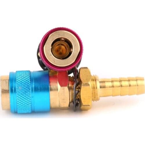 Water Cooled Gas Adapter Quick Connector Fitting For TIG Welding Torch +8mm Plug 19QB