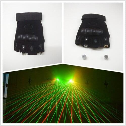 Rechargeable RG Laser Man Gloves Colorful Green Red with 2 pcs Lasers for Stage Disco Party Club Laser Show Free shipping