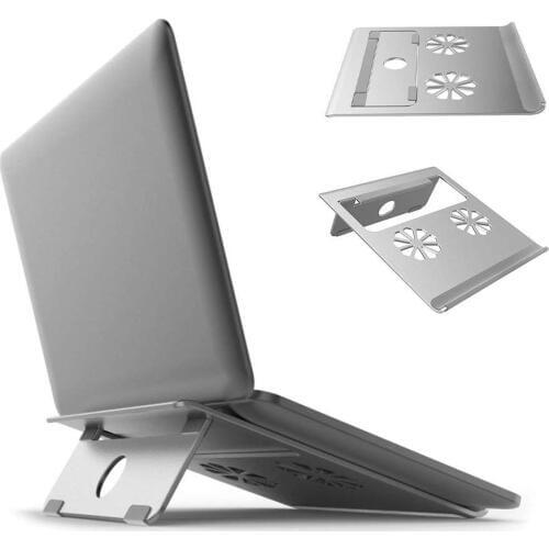 Laptop Notebook Stand,Aluminum Ventilated Support Foldable and Portable Universal Desktop Holder for Apple MacBook, Air