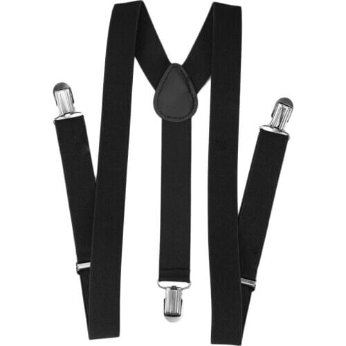 Adjustable Brace Clip-on Adjustable Unisex Pants Braces Straps Fully Elastic Y-back Suspender Belt For Children