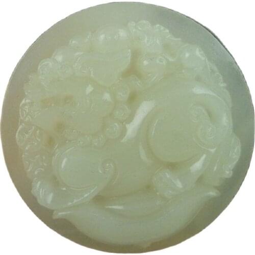 Hand carved white jade belt buckle jade belt buckle waist buckle mens exquisite