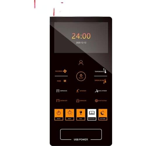 USB Glass Switch LED Display Screen Wall Switch For Smart Hotel Solution