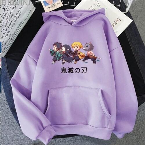 Japanese Anime Cartoon Demon Slayer Hoodies Men / Women Sweatshirts Pullover Unisex Long Sleeves Streetwear Casual Hoody