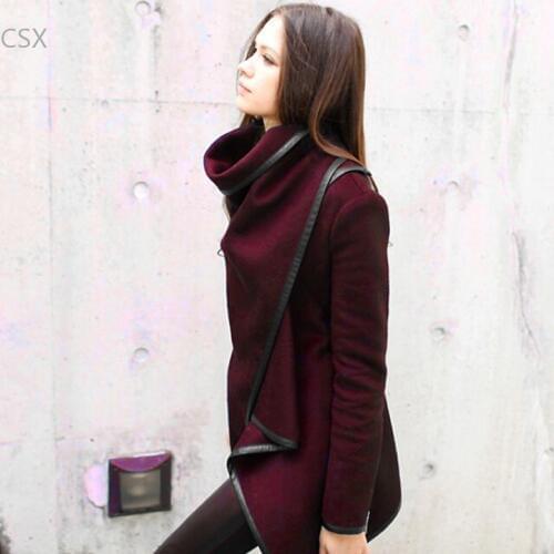 MwOiiOwM Hot sale Winter Women Coat trench overcoat Long Wool Long Sleeve 4 Colors Thick Fashion Female Casual Solid M-XXXL 34