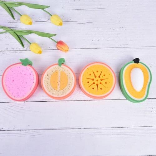Washing Dish Towel Fruit Shape Rags Thicken Scouring Pad Sponge Cloth Scouring Kitchen Cleaning Dishcloths